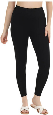 LILSLIM Mid-Calf Length  Western Wear Legging(Black, Self Design)