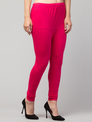 RIIPO Churidar  Western Wear Legging(Pink, Solid)