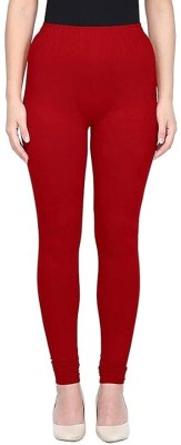 Lovely India Fashion Churidar  Ethnic Wear Legging(Red, Solid)
