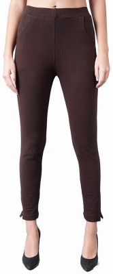 legitlooks Ankle Length  Western Wear Legging(Brown, Solid)