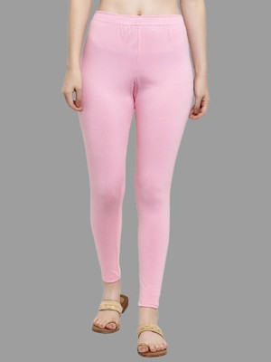 Trend Level Ankle Length Ethnic Wear Legging(Pink, Solid)