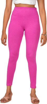 LoveiT Ankle Length Western Wear Legging(Pink, Solid)
