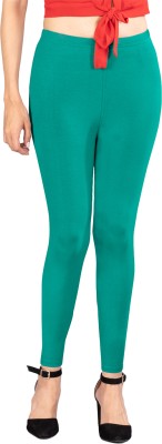 INDIAN FLOWER Ankle Length  Ethnic Wear Legging(Green, Solid)