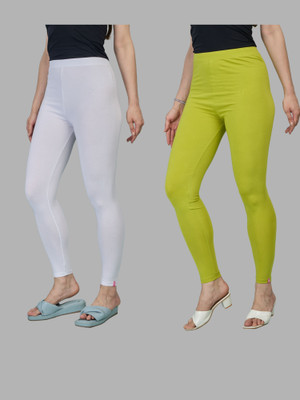 URBAN TRENDING Ankle Length Western Wear Legging(White, Green, Solid)