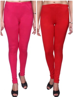 AYUSHI FASHION HUB Churidar  Western Wear Legging(Pink, Red, Solid)