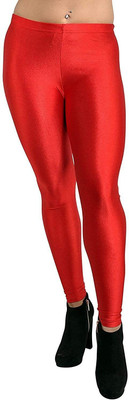 AarifGarment Churidar  Western Wear Legging(Red, Solid)