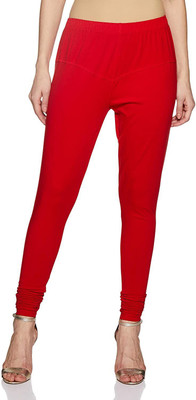 Lyra Churidar  Ethnic Wear Legging(Red, Solid)