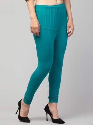 RIIPO Churidar  Western Wear Legging(Blue, Solid)