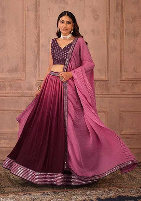 RUPAL CREATION Embroidered Semi Stitched Lehenga Choli(Purple)