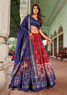 GORASH CREATION Printed Semi Stitched Lehenga Choli(Multicolor)