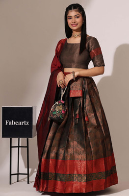 MR Y Self Design Semi Stitched Lehenga Choli(Multicolor)