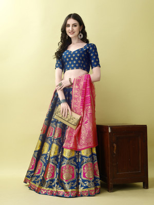 LCHHFRUMFUTK5EC3 Self Design Semi Stitched Lehenga Choli(Multicolor)
