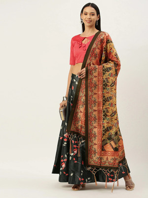KAHIRAA WHOLETEX Digital Print Semi Stitched Lehenga Choli(Multicolor)