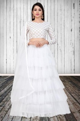 RUDKI ENTERPRISE Anarkali Gown(White)