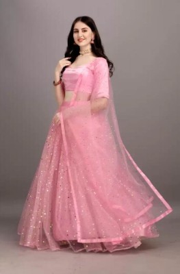 MAA KHODAL CREATION Embroidered Semi Stitched Lehenga Choli(Pink)