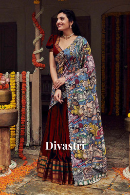 Divastri Self Design Semi Stitched Lehenga Choli(Multicolor)