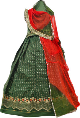 Man Fashion Embroidered Semi Stitched Rajasthani Poshak(Light Green)