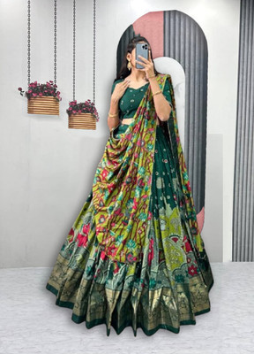 AAYUSHYAM ENTERPRISE Printed Semi Stitched Lehenga Choli(Multicolor)