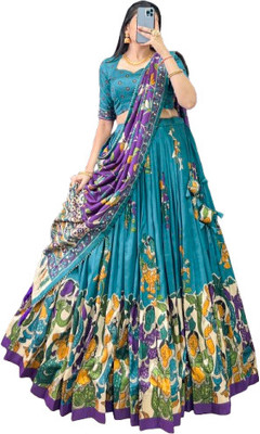 Zinsy Creation Printed Semi Stitched Lehenga Choli(Multicolor)