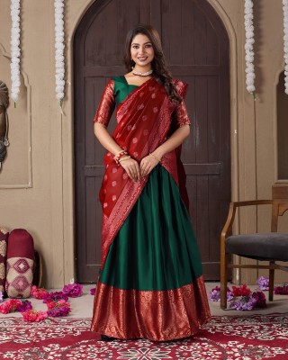 ISARA Self Design Semi Stitched Lehenga Choli(Multicolor)