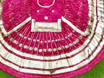 Shreemanji trading Embroidered Semi Stitched Rajasthani Poshak(Multicolor)