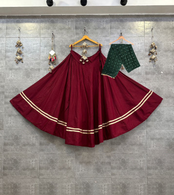 AAYUSHYAM ENTERPRISE Self Design Semi Stitched Lehenga Choli(Maroon)