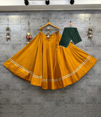 AAYUSHYAM ENTERPRISE Self Design Semi Stitched Lehenga Choli(Yellow)