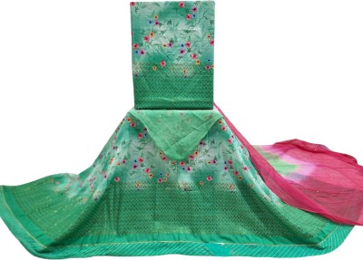 Man Fashion Embroidered Semi Stitched Rajasthani Poshak(Green)