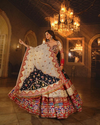 BAJRANG CREATION Embellished, Printed, Self Design Stitched Lehenga Choli(Multicolor)