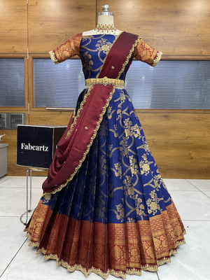 SHREE CREATION Embroidered Semi Stitched Lehenga Choli(Multicolor)