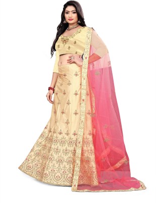 Ratan creation Embroidered Semi Stitched Lehenga Choli(Multicolor)