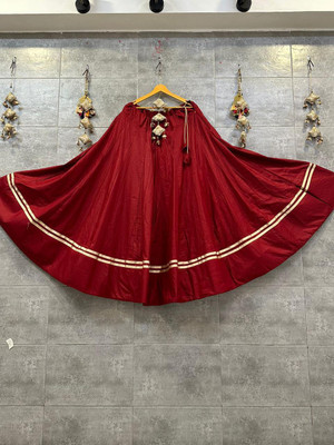 krishiv creation Self Design Semi Stitched Lehenga Choli(Maroon)