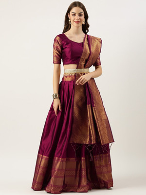 niv Printed Semi Stitched Lehenga Choli(Multicolor)