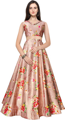 kaizen texo fab Digital Print Semi Stitched Lehenga Choli(Multicolor)