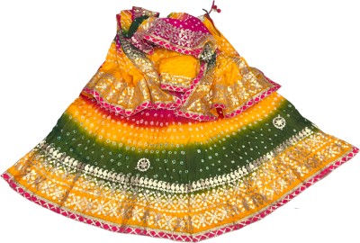 stylish sarees Bandhani, Embroidered, Printed, Self Design Semi Stitched Lehenga Choli(Multicolor)