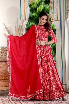 CRAFTWELL Self Design Stitched Lehenga Choli(Multicolor)