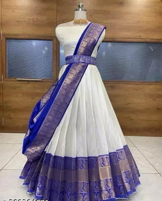 Harshiv Textile Self Design Semi Stitched Lehenga Choli(Beige)