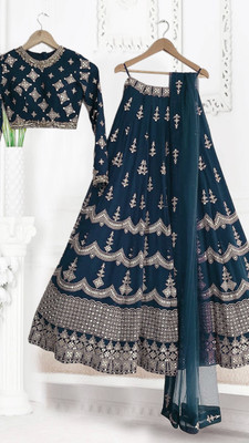 CYNOR ENTERPRISE Embroidered Semi Stitched Lehenga Choli(Multicolor)