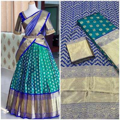 jiyan fashion Self Design Semi Stitched Lehenga Choli(Green)