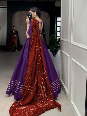 CYNOR ENTERPRISE Solid Semi Stitched Lehenga Choli(Multicolor)