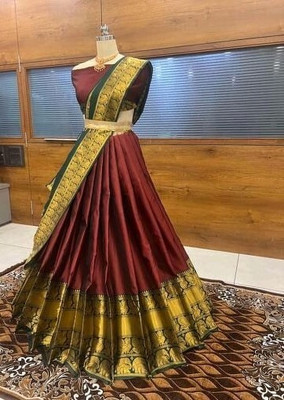 NITYA TEXOFAB Self Design Semi Stitched Lehenga Choli(Multicolor)