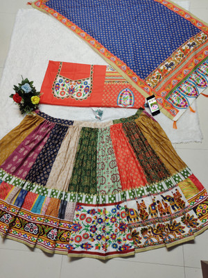 MND CREATION Printed Stitched Lehenga Choli(Multicolor)