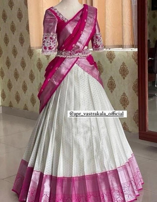 Nintya TexoFab Self Design Semi Stitched Lehenga Choli(Multicolor)