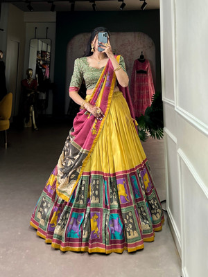 ZARISTACREATION Printed Semi Stitched Lehenga Choli(Multicolor)