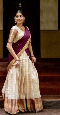 Harshiv Textile Self Design Semi Stitched Lehenga Choli(Purple)