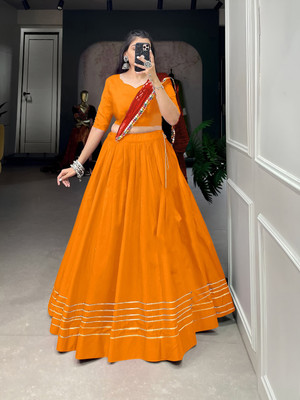 CYNOR ENTERPRISE Solid Semi Stitched Lehenga Choli(Multicolor)