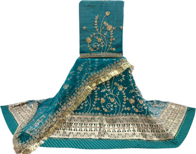 Man Fashion Embroidered Semi Stitched Lehenga Choli(Green)