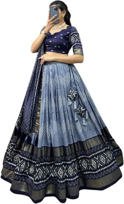 CynorHub Floral Print, Printed Semi Stitched Lehenga Choli(Multicolor)