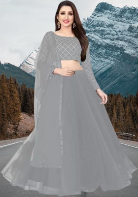 BIPIN ENTERPRISE Anarkali Gown(Grey)