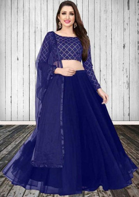 BIPIN ENTERPRISE Anarkali Gown(Blue)